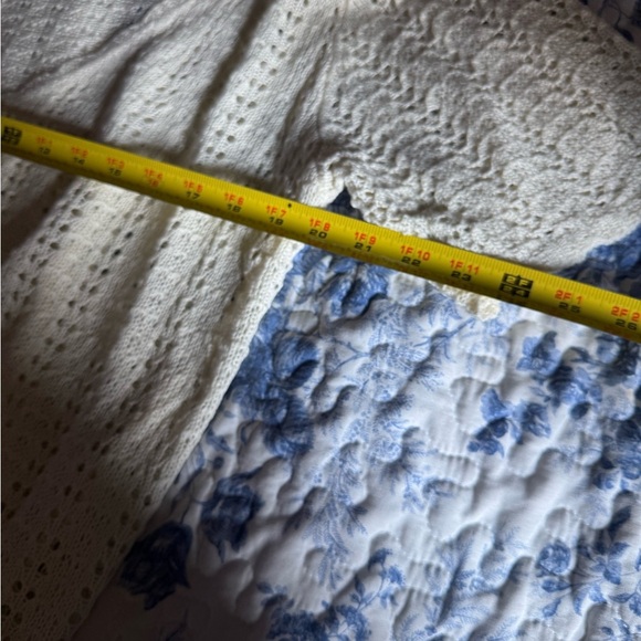 Cream Swim crotchet knit 2 piece Coverup with Flowing Palazzo Pants - Picture 8 of 10